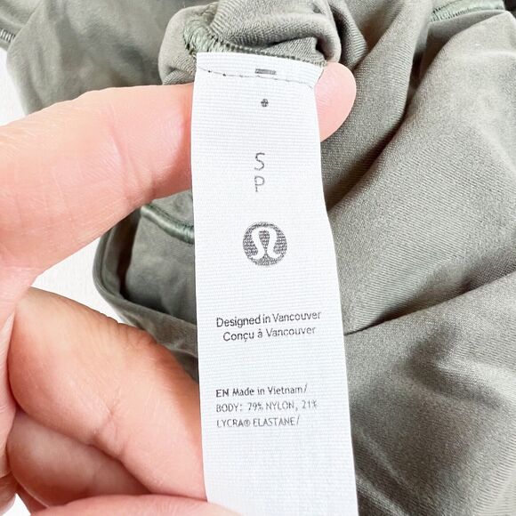 Lululemon Sm Wundermost Ultra Soft Nulu Square Neck L/S Bodysuit Thong Army Grn - Picture 8 of 14